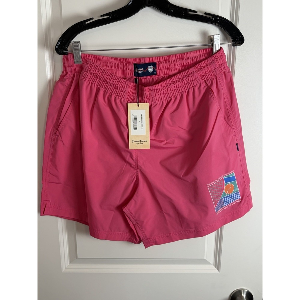 Rowing Blazers x K Swiss Pink Tennis Graphic Athletic Shorts Mens Size Medium